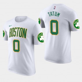 Men Boston Celtics Jayson Tatum City Edition White T-Shirt