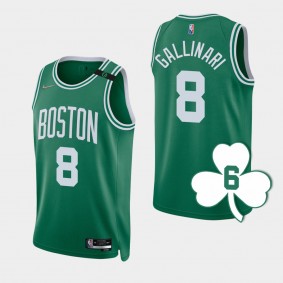 Bill Russell #6 NBA Retired Number Boston Celtics Danilo Gallinari Jersey Kelly Green