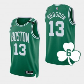 Boston Celtics Bill Russell #6 NBA Retired Number Malcolm Brogdon Kelly Green Jersey