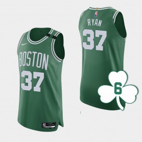 Boston Celtics Bill Russell #6 NBA Retired Number Matt Ryan Green Authentic Jersey