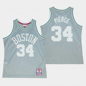 75th Anniversary Silver Boston Celtics Retired Player Paul Pierce Jersey