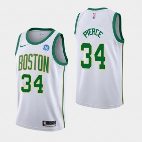 Boston Celtics Paul Pierce City Edition Swingman Jersey White