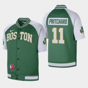 Boston Celtics Payton Pritchard Short Sleeve Jacket Kelly Green White