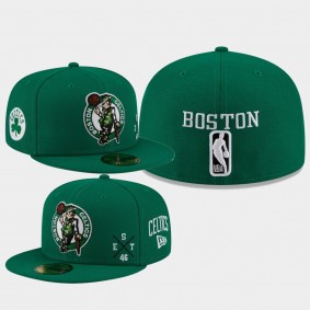 2021 Boston Celtics Player Multi 59FIFTY Fitted Hat Green