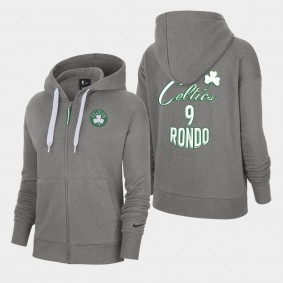 Boston Celtics Rajon Rondo Full-Zip Sport Hoodie Gray