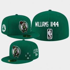 Robert Williams III Boston Celtics Player Multi 59FIFTY Fitted Hat Green
