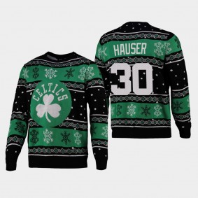 2021 Christmas Snowflake Boston Celtics Sam Hauser Sweater Black