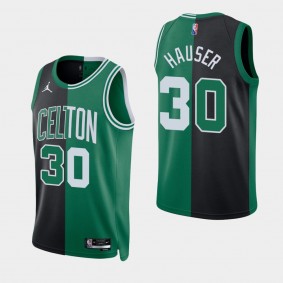 Boston Celtics #30 Sam Hauser NBA 75th Split Edition Black Green Jersey