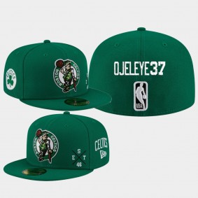 Semi Ojeleye Boston Celtics Player Multi 59FIFTY Fitted Hat Green