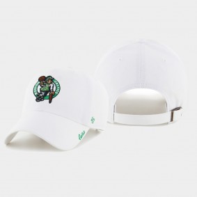 Women's Boston Celtics Adjustable Miata Clean Up White Hat