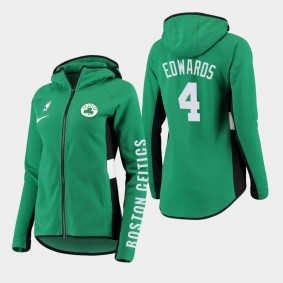 Boston Celtics Carsen Edwards Showtime Women's Green Full-Zip Raglan Hoodie
