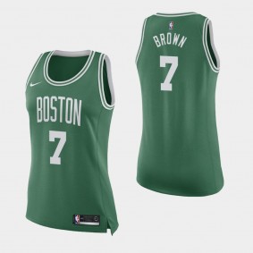 Women's Boston Celtics Jaylen Brown Icon Green Jersey