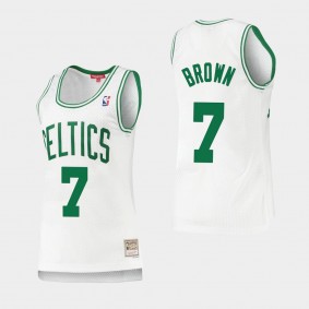 Women's Boston Celtics Jaylen Brown HWC Throwback Jersey White