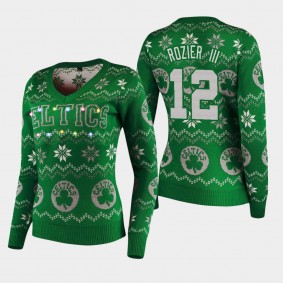Women's Boston Celtics Terry Rozier III Christmas Ugly Green Sweater