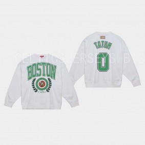 Women's Boston Celtics #0 Jayson Tatum White Crew 2.0 Hoodie