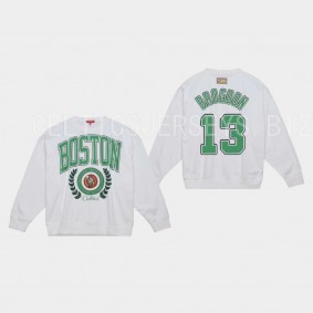 Boston Celtics Malcolm Brogdon Crew 2.0 White Hoodie Women's