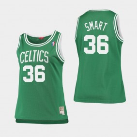 Women's Boston Celtics Marcus Smart #36 Kelly Green Hardwood Classics Plus Size Jersey
