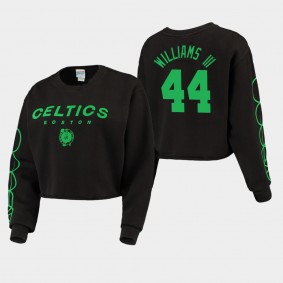 Women's Boston Celtics Robert Williams III Vintage Cut-Off Fleece Black Sweatshirt