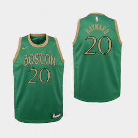 Youth Boston Celtics Gordon Hayward City Kelly Green 2019-20 Jersey