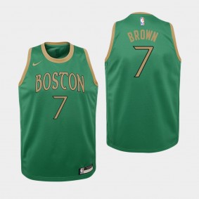 Youth Boston Celtics Jaylen Brown City Kelly Green 2019-20 Jersey