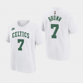 Boston Celtics Classic Edition Jaylen Brown White T-shirt