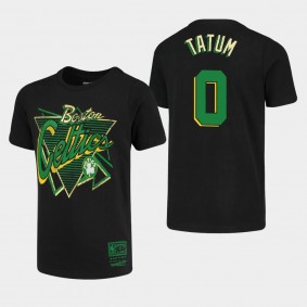 Boston Celtics Jayson Tatum Hardwood Classics Black Youth T-Shirt
