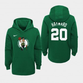 Youth Boston Celtics Gordon Hayward Primary Logo Green Hoodie