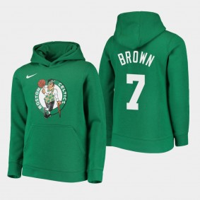 Youth Boston Celtics Jaylen Brown Essential Logo Kelly Green Hoodie