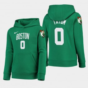 Youth Boston Celtics Jayson Tatum Icon 2019-20 Kelly Green Hoodie