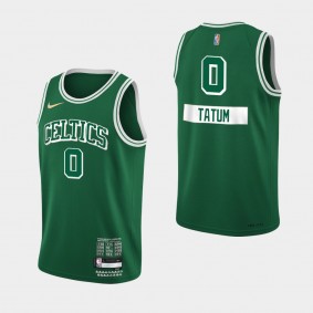Youth Boston Celtics 75th Anniversary City #0 Jayson Tatum Kelly Green Jersey