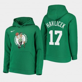 Youth Boston Celtics John Havlicek Essential Logo Kelly Green Hoodie