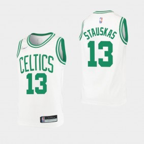 Youth Boston Celtics #13 Nik Stauskas Association Edition White Jersey