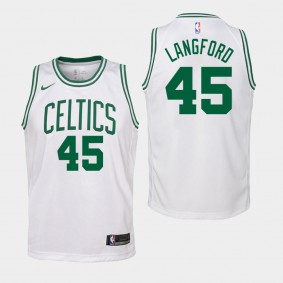 Youth Boston Celtics Romeo Langford Association White Jersey