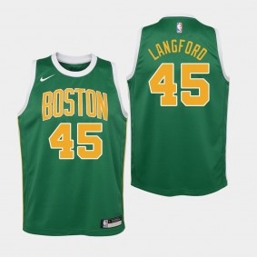 Youth Boston Celtics Romeo Langford Earned Green Jersey