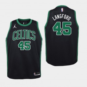 Youth Boston Celtics Romeo Langford Statement Jordan Brand Jersey - Black