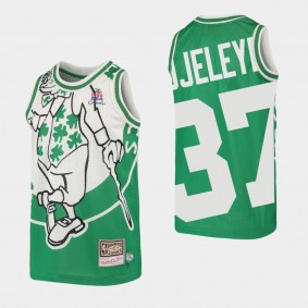 Boston Celtics Semi Ojeleye Big Face Hardwood Classics Youth Jersey Green