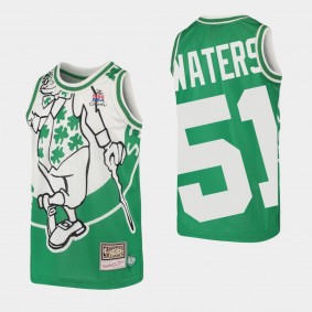 Boston Celtics Tremont Waters Big Face Hardwood Classics Youth Jersey Green