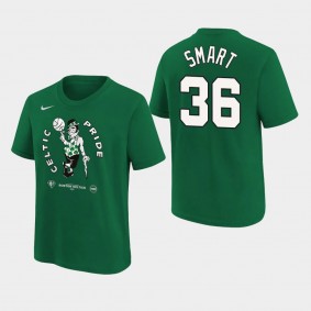 Marcus Smart 2022 NBA Playoffs Boston Celtics Kelly Green T-shirt Mantra Youth